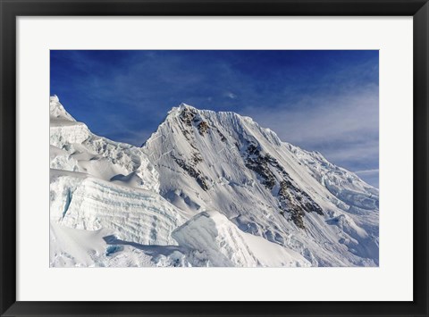 Framed Quitaraju Mountain in the Cordillera Blanca in the Andes Of Peru Print