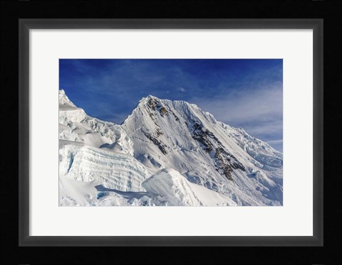 Framed Quitaraju Mountain in the Cordillera Blanca in the Andes Of Peru Print