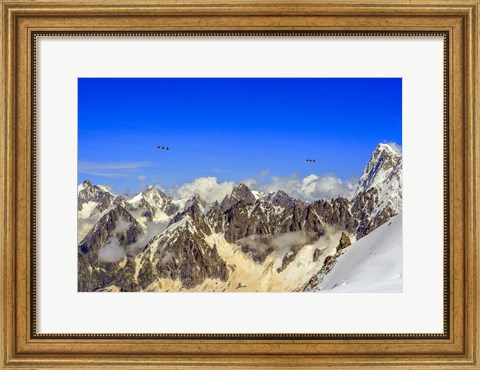Framed Aiguille De Leschaux and Petit Jorasse Mountains Print