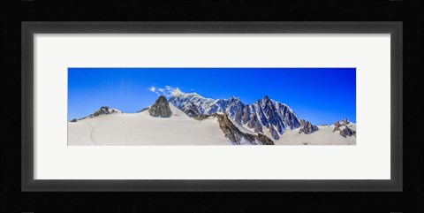 Framed Panoramic View Of the Mont Blanc Massif Print