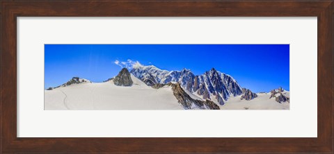 Framed Panoramic View Of the Mont Blanc Massif Print
