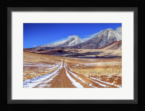 Framed Panoramic View Of the Chiliques Stratovolcano in Chile Print