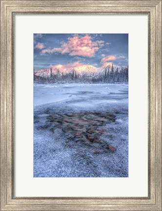 Framed Sunset, Annie Lake, Yukon, Canada Print