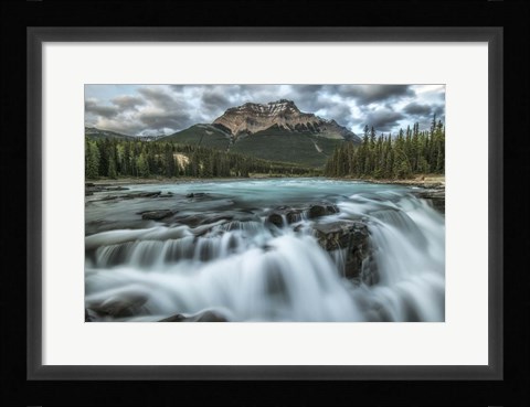 Framed Athabasca Falls,  Jasper National Park Print