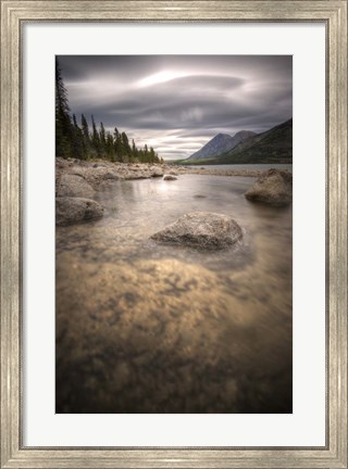 Framed Kusawa Lake, Yukon, Canada Print