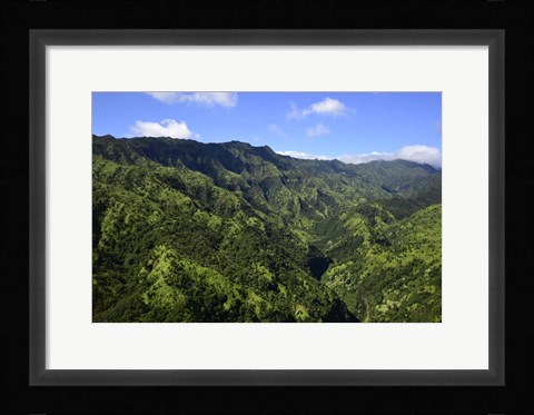 Framed Aerial View Of Koloa, Hawaii Print