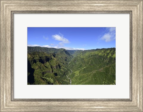 Framed Aerial View Of Koloa, Kauai, Hawaii Print