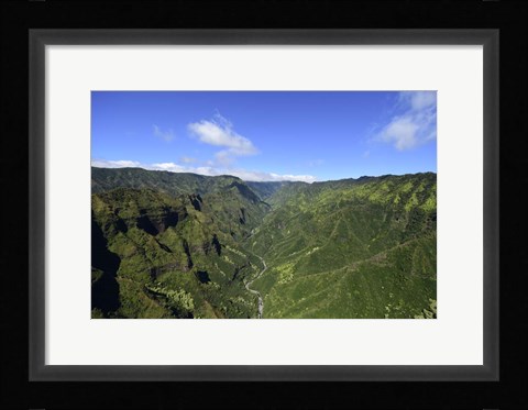 Framed Aerial View Of Koloa, Kauai, Hawaii Print