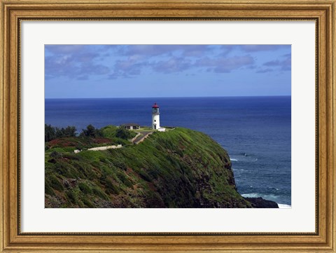 Framed Kilauea Point Lighthouse, Kauai, Hawaii Print