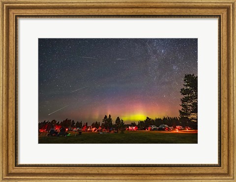 Framed Perseid Meteor Shower and An Aurora Print