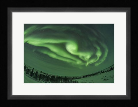 Framed Auroral Arcs, Loops and Swirls, Manitoba Print