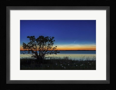 Framed Comet NEOWISE Over Deadhorse Lake Print