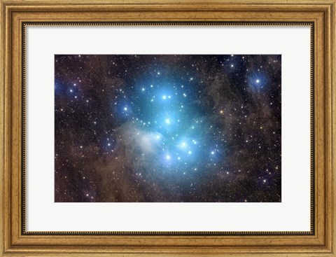 Framed Messier 45, the Pleiades Print