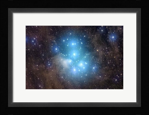 Framed Messier 45, the Pleiades Print