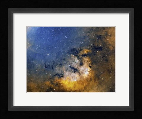 Framed Starforming Region Known As Cederblad 214 Print