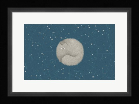 Framed Celestial Cat, Lightness Print
