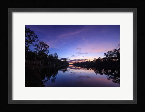 Framed Break of Dawn at Angkor Wat in Cambodia Print