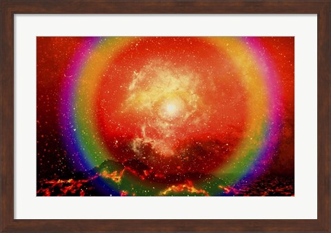 Framed Exploding Supernova, Death of a Star Print