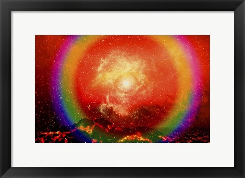 Framed Exploding Supernova, Death of a Star Print