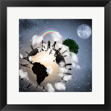 Framed Eco Earth Community Print