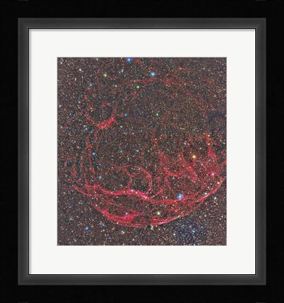 Framed Spaghetti Nebula, Sh2-240 Print