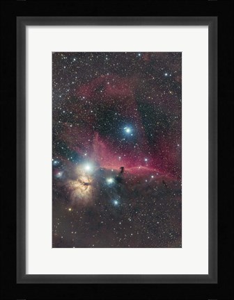 Framed Horsehead Nebula and Flame Nebula Print