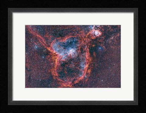 Framed Heart Nebula, Ic 1805 Print