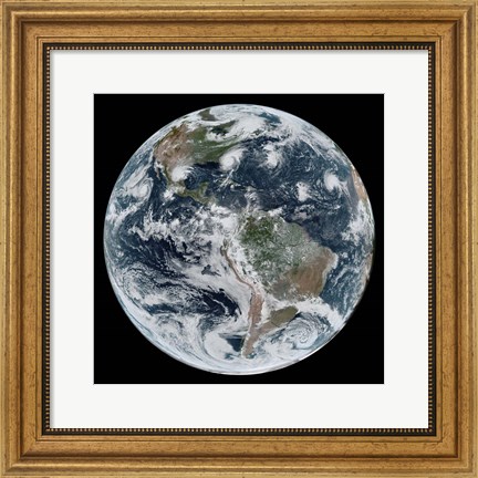 Framed Loose Chain of Tropical Cyclones Lined Up Across the Western Hemisphere Print