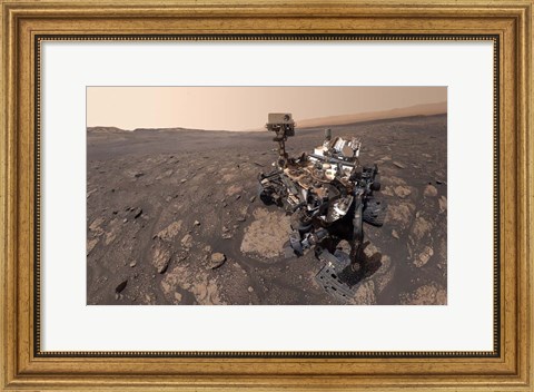 Framed Curiosity&#39;s Selfie at the Mary Anning Location On Mars Print