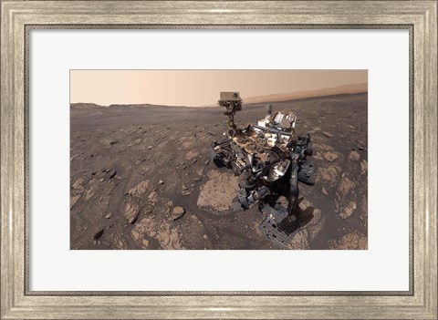 Framed Curiosity&#39;s Selfie at the Mary Anning Location On Mars Print