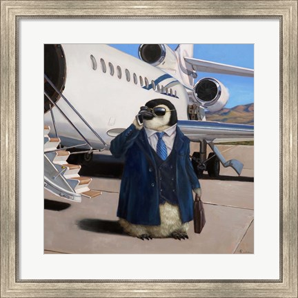 Framed VIP - Very Important Penguin Print