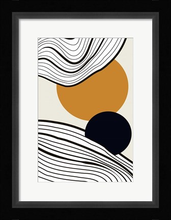 Framed Sun and Moon Rise Print