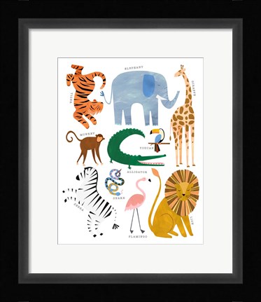 Framed Animal Chart Print