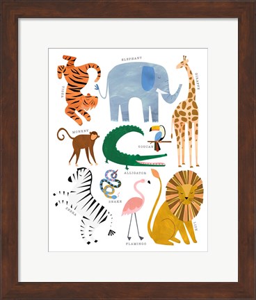 Framed Animal Chart Print