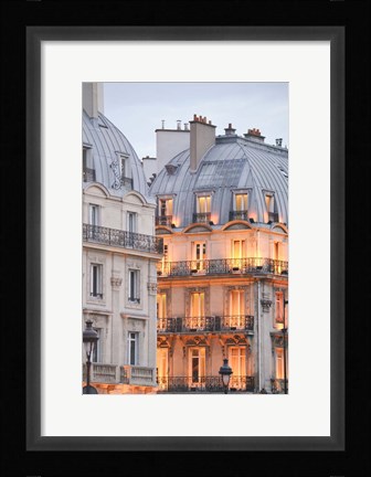 Framed Golden Glow in The City of Light Print
