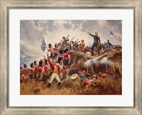 Framed Andrew Jackson at the Battle of New Orleans Print