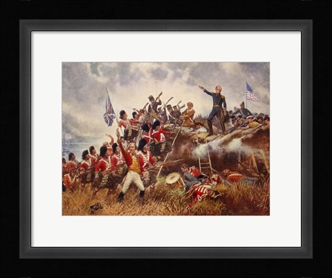 Framed Andrew Jackson at the Battle of New Orleans Print