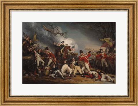 Framed Death of General Mercer at the Battle of Princeton Print