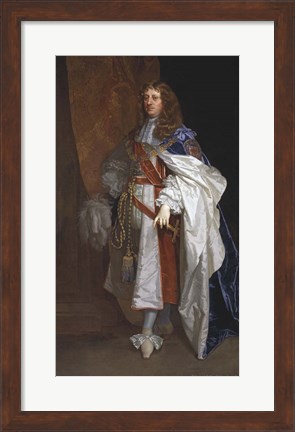 Framed Edward Montagu the First Earl of Sandwich, by Sir Peter Lely Print