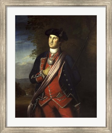 Framed George Washington as a Colonel during The French and Indian War Print