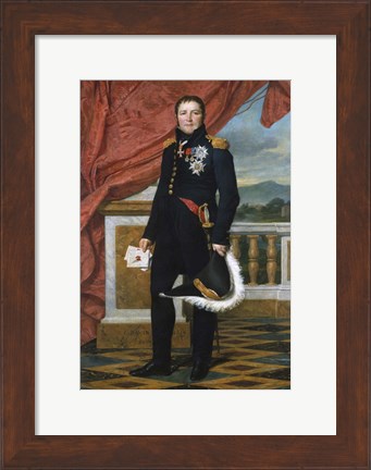 Framed French General and Statesman Etienne Maurice Gerard Print