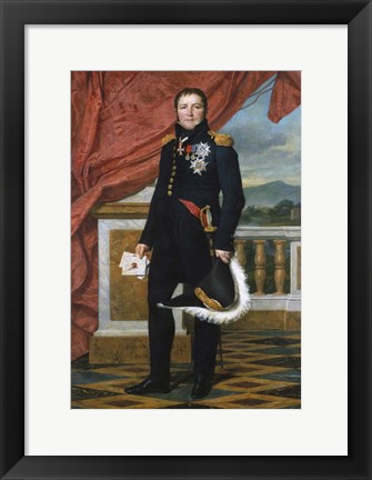 Framed French General and Statesman Etienne Maurice Gerard Print