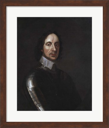 Framed English Military and Political leader Oliver Cromwell Print