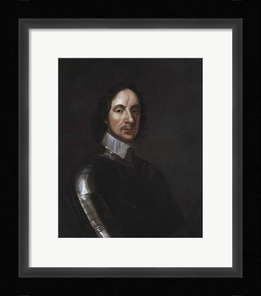 Framed English Military and Political leader Oliver Cromwell Print