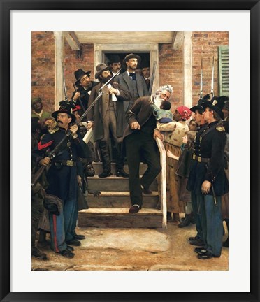 Framed Abolitionist John Brown descending stairs from the County Jail Print