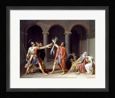 Framed Three ancient Roman Horatii Brothers Print