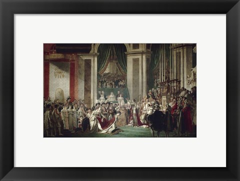Framed Coronation of Emperor Napoleon I and Empress Josephine, Notre Dame Cathedral Print