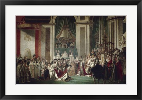 Framed Coronation of Emperor Napoleon I and Empress Josephine, Notre Dame Cathedral Print