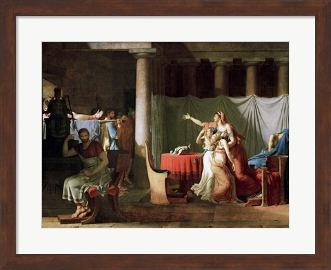 Framed Lictors Bring to Brutus the Bodies of His Sons Print