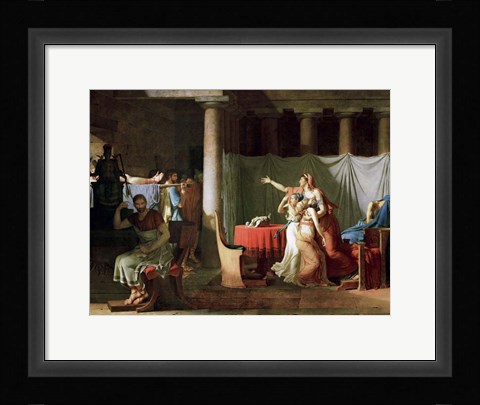 Framed Lictors Bring to Brutus the Bodies of His Sons Print